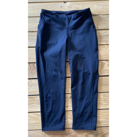 Gap Fit Athletic Cropped Leggings Pants Size Small Women’s Black High Waisted - Picture 1 of 7